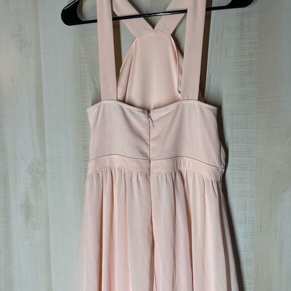 Lulus Air of Romance maxi dress blush pink peach sleeveless, size medium - Picture 14 of 16